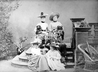 Portrait de groupe victorien, vers 1890